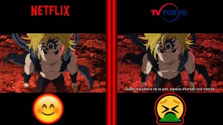 Escanor VS Meliodas FULL FIGHT  BlueRay vs TV 20 DIFFERENCES [upl. by Segalman309]