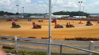 ARMA Lawn Mower Race Rockingham County Fair 2016 Twin Super Modified [upl. by Arahc967]