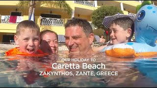 Caretta Beach Hotel Zakynthos Zante Greece  A great family holiday 2017 [upl. by Jakie]