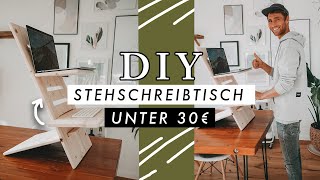 DIY Stehschreibtisch fürs Homeoffice aus Holz  Tisch Aufsatz günstig selber bauen  EASY ALEX [upl. by Noraa]