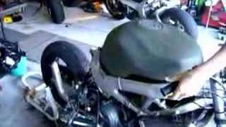 Honda VTR 1000 straight pipes with baffle [upl. by Yttel]