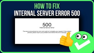 FIXED 500 INTERNAL SERVER ERROR  How to Fix 500 Internal Server Error [upl. by Haidebej870]