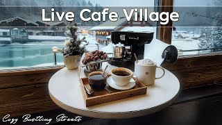 Live Cafe Village  Immerse Cozy Bustling amp Sweet Jazz on Streets in this Winter Holidays 🪔❄️ [upl. by Enida]