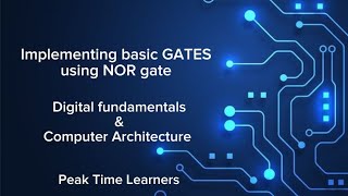 Implementing basic gates from NOR gate in dfca ktu mca 1st sem malayalam [upl. by Heisser]