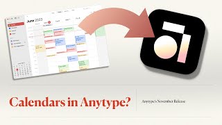 Calendars in Anytype [upl. by Naliorf]