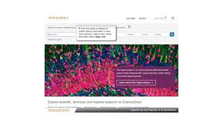 Registering and signing in ScienceDirect [upl. by Magen]