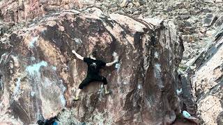 Donkey Punch V6  Tall Beta Red Rocks bouldering Pfiff [upl. by Jolene52]