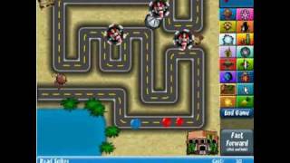 Bloons Tower Defense 4 Walkthrough  Track 1 Hard No Lives Lost Died on Wave 79 [upl. by Streeter]