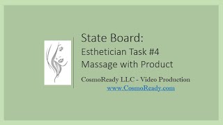 State Board Esthetician Massage the Face with Product Task 4 [upl. by Ayotaj]