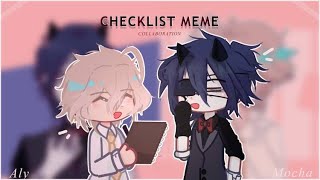 checklist meme collab with Alyisded ft Ren and Shin enjoy🫐🍮 [upl. by Inga982]