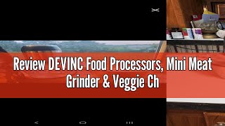 Review DEVINC Food Processors Mini Meat Grinder amp Veggie Chopper with 2 Bowls 8 Cup8 Cup Electr [upl. by Ashatan]