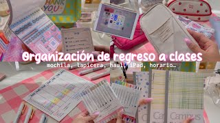 🖇️Organización de regreso a clases  mochila ipad haul horario lapicera… [upl. by Melitta219]