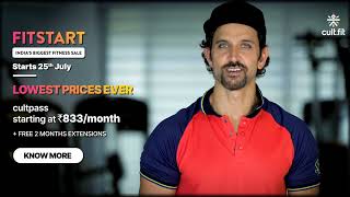 FitStart  India’s BIGGEST Fitness Sale  Hrithik Roshan  Cult Fit Official  Starts 25th July [upl. by Alletnahs]