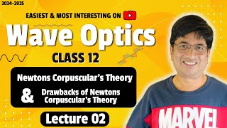 Lecture 02 Newtons Corpuscular Theory Class12 Wave Optics  Drawbacks of Newtons Corpuscular Theory [upl. by Gebler390]