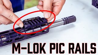 How to Install MLok Picatinny Rails  Grovtec [upl. by Norehc]