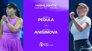 Jessica Pegula vs Amanda Anisimova  2024 Toronto Final  WTA Match Highlights [upl. by Opiuuk]