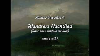 Wandrers Nachtlied A Diepenbrock tutti satb [upl. by Reteid]