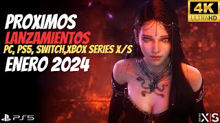 TOP PROXIMOS Juegos Enero 2024  PC  PS5  Switch  Xbox Series XS✅ [upl. by Towroy570]