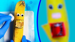 Banana BotoxPlastic Surgery Before amp After DiscountDentist FruitSurgery EmergencySurgery ASMR [upl. by Saundra]