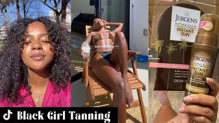 Black Girls Sun Bathing Self Tanning amp Sunscreens  Black Girl TikTok [upl. by Ellette]