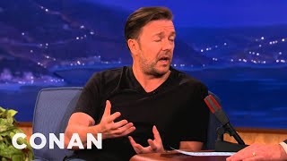 Ricky Gervais Explains The Mind Of Karl Pilkington  CONAN on TBS [upl. by Castorina176]