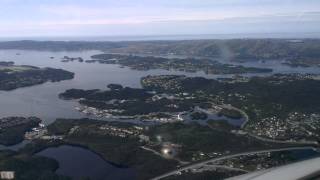 Visual approach and landing at ENBR Flesland Bergen [upl. by Selhorst384]