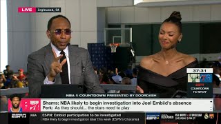 NBA Countdown  Stephen A reacts to Lakers beat TWolves Celtics destroy Knicks Joel Embiid [upl. by Dnana]