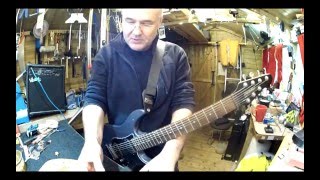 Extra wide 6 string electric guitar conversion from 7 to 6 string [upl. by Gnah]