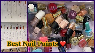 Top 10 Nail Paints  Must Haves Nail Paints  Swatches and Review [upl. by Chapel]