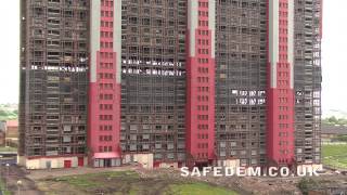 SAFEDEM Red Road Flats Demolition Glasgow 10612 [upl. by Gilligan668]