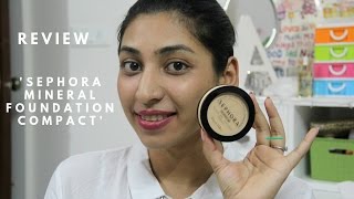 Review  SEPHORA Mineral Foundation Compact  Good for OilyCombination skin people [upl. by Aynas]