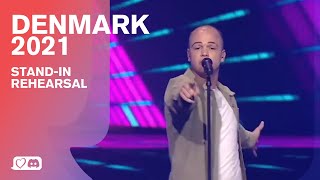 StandIn Rehearsal  Eurovision 2021  Denmark  Fyr og Flamme  Øve Os På Hinanden [upl. by Esile]