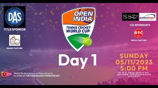 Day  1  Open India Tennis Cricket World Cup 2023 Surendranagar [upl. by Narut]