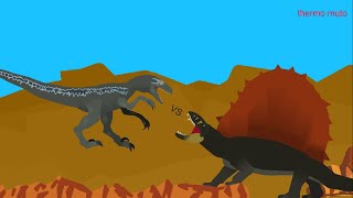 Velociraptor Vs dimetrodon [upl. by Oralie197]