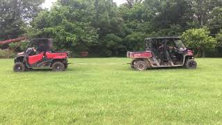 Honda Pioneer 1000 vs Can Am Defender HD10 [upl. by Rawdin]