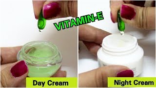 How to Make Vitamin E Day Cream and Night Cream for Younger Looking Fair amp Glowing Skin [upl. by Ahgem296]