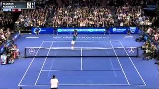 Federer vs Roddick Highlights  BNP Paribas Showdown 2012 [upl. by Apthorp]