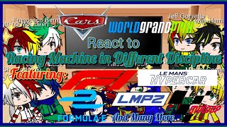 Pixar Cars WGP Racers React to Real Cars Race Cars in Different Disciplines  Gacha ClubPart 21 [upl. by Maisel]