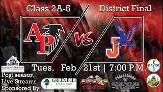 2223 AP VS Jesup Varsity Boys Basketball Class 2A5 District Final [upl. by Murdocca]