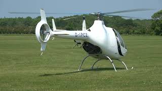 GUIMBAL CABRI G2 GIPCE LANDING AND DEPARTING FROM AERO EXPO 2023 96 SYWELL AIRFIELD UK [upl. by Delcine]