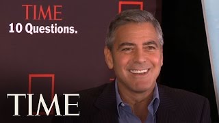 George Clooney  10 Questions  TIME [upl. by Amo321]