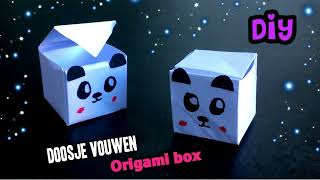 ❤ DIY DOOSJE vouwen van papier MAKKELIJK ❤ Knutselen met papier origami easy [upl. by Harwilll]