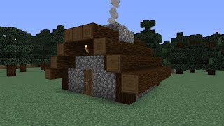 How To Build a Minecraft Taiga Village Medium House 4 [upl. by Rramel]