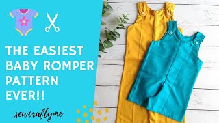 The Easiest Baby Romper Sewing Pattern Ever [upl. by Elehcir]