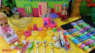 mini green food jelly jolly play  mini green food kalai malar barbie Kavitha barbie story [upl. by Fransen23]