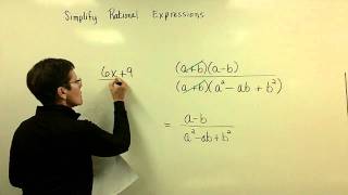 Simplify Rational Expressions Part 3 Intermediate Alg [upl. by Trefler612]