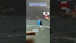 Storm and Jugo wind in Montenegro Boat is sinking at sea 😰 montenegro balkans storm [upl. by Eisyak2]