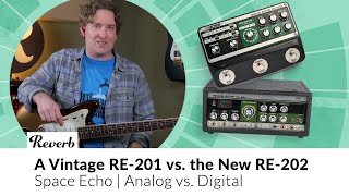 BOSS New RE202 Space Echo vs a Vintage RE201  Analog vs Digital [upl. by Ynatterb852]