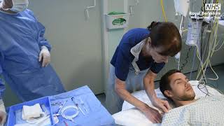 Central Venous Catheter Insertion Demonstration [upl. by Kcor]