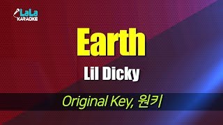 Lil Dicky  Earth  LaLa Karaoke 노래방 [upl. by Neumark]